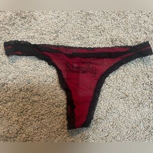 Express “Naughty” lace and mesh thong